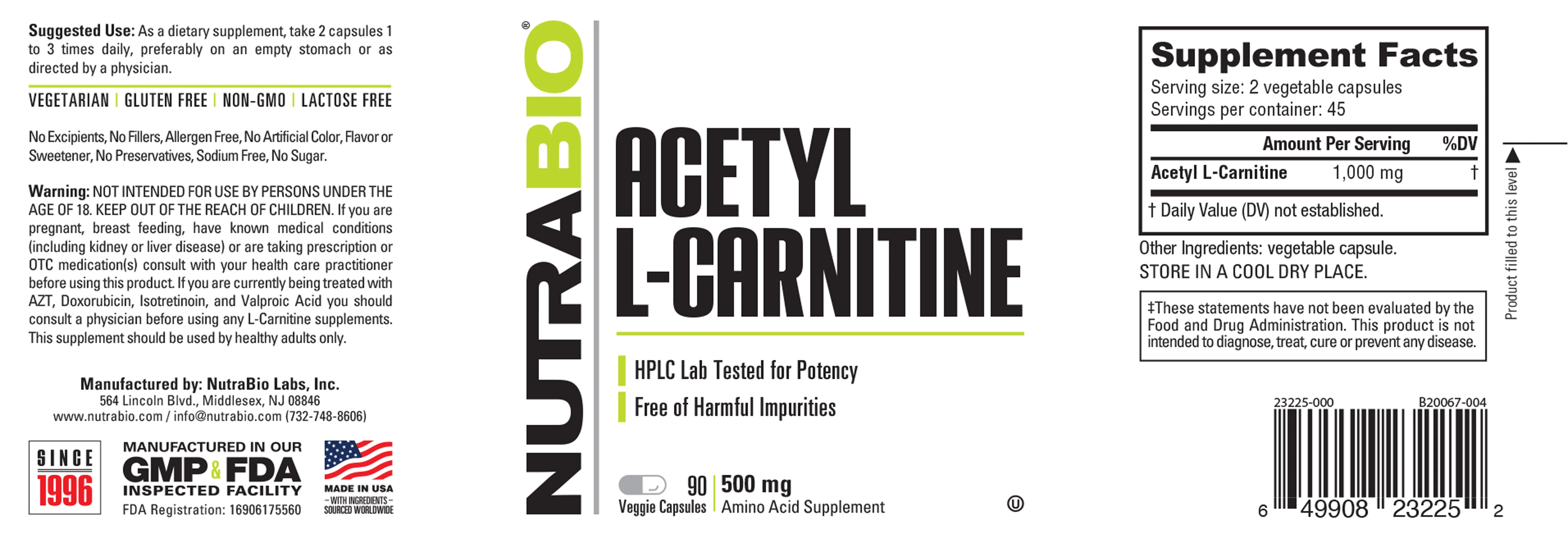 Acetyl L-Carnitine (500mg) - Image 3