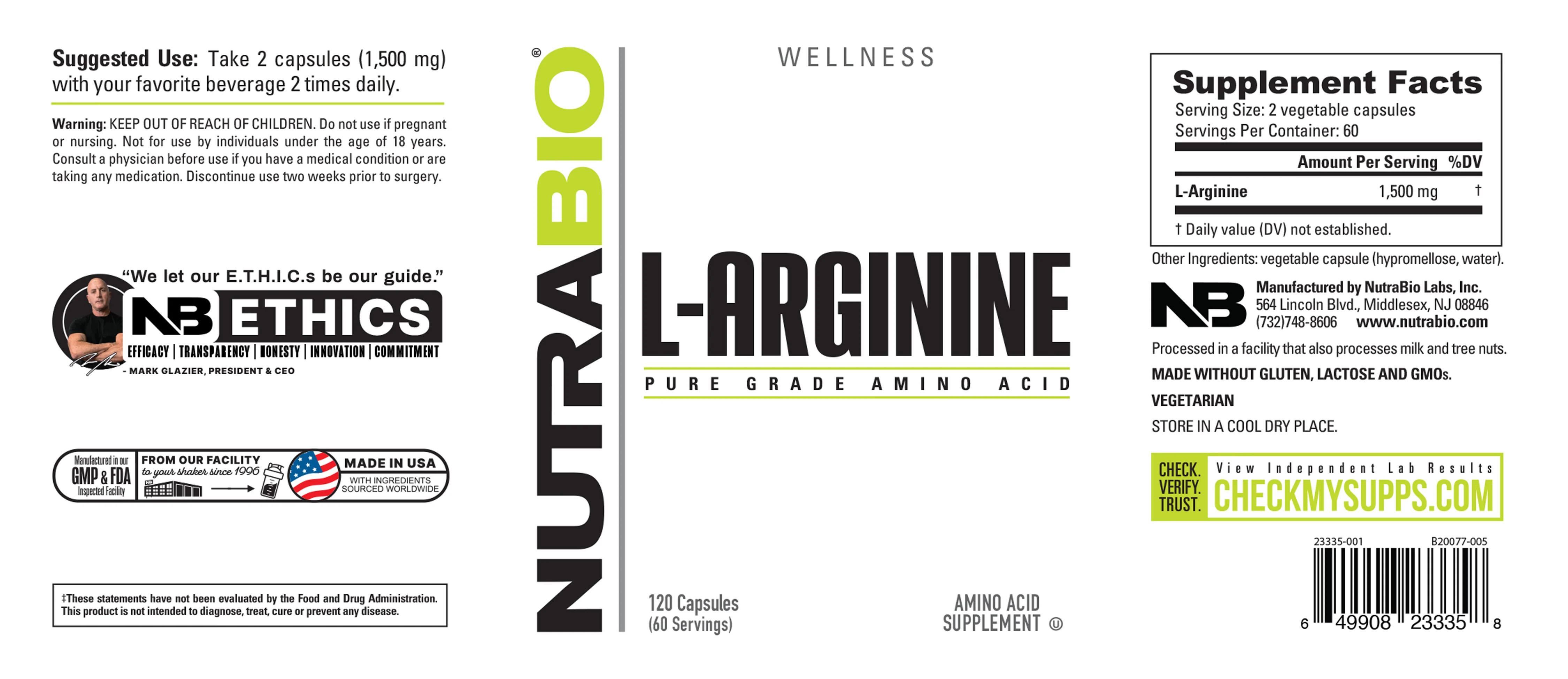 Arginine (750mg) - Image 3