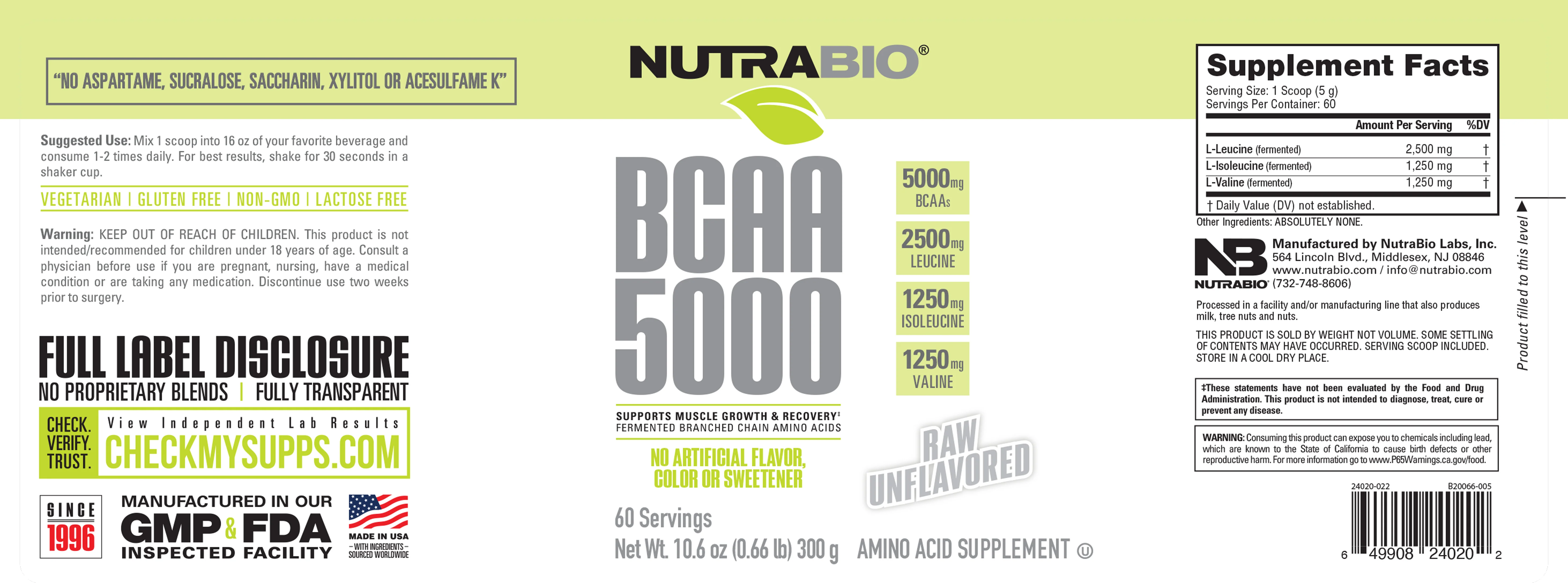 Natural BCAA 5000 Powder - Image 3