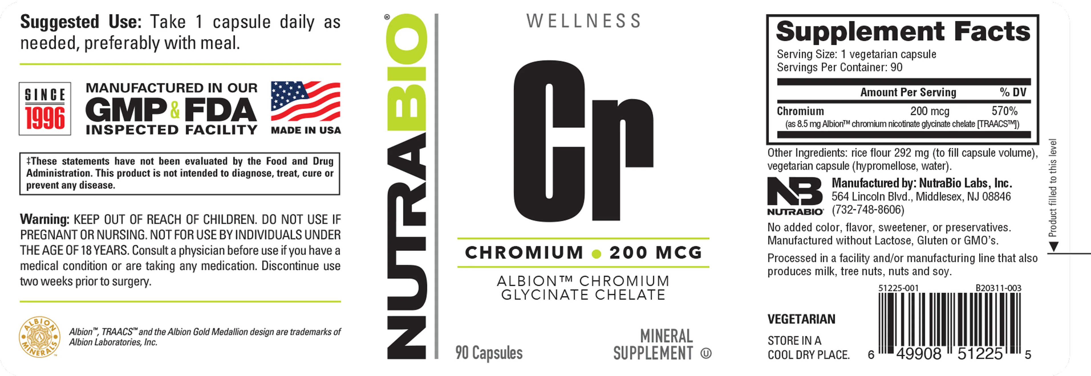Chromium Chelate GTF (200mcg) - Image 3