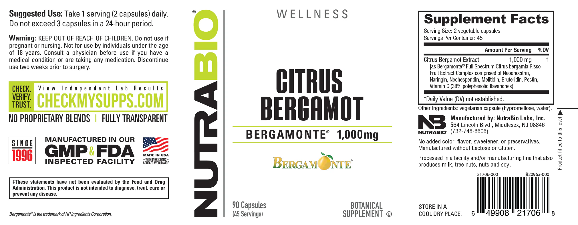 Citrus Bergamot (1000mg) - Image 3