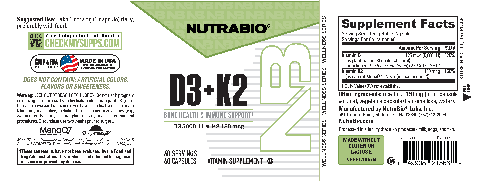 Vitamin D3 K2 (5000 IU D3, 180 MCG K2) - Image 3