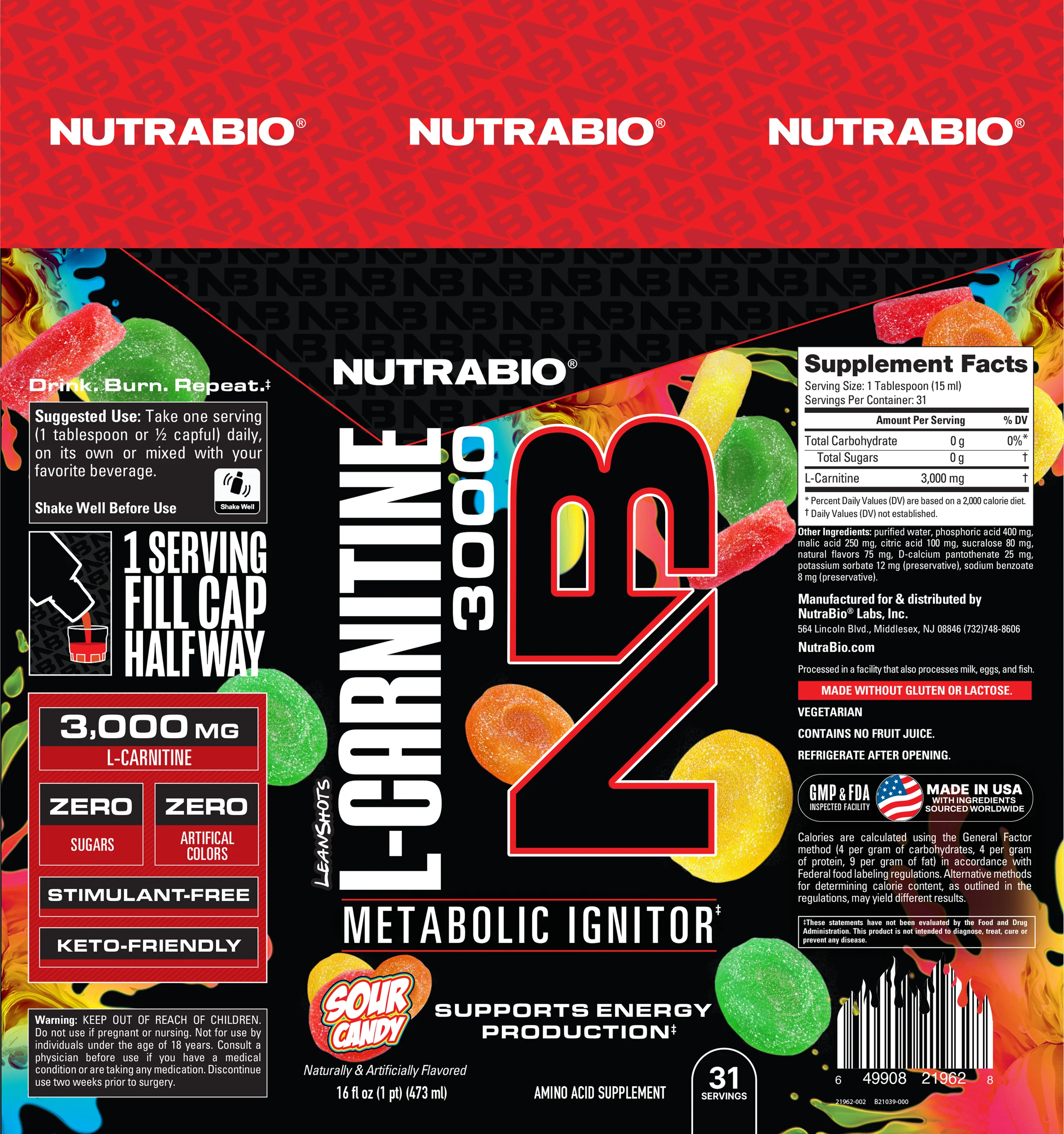 LeanShots Liquid L-Carnitine Shot (3000mg) - Image 3