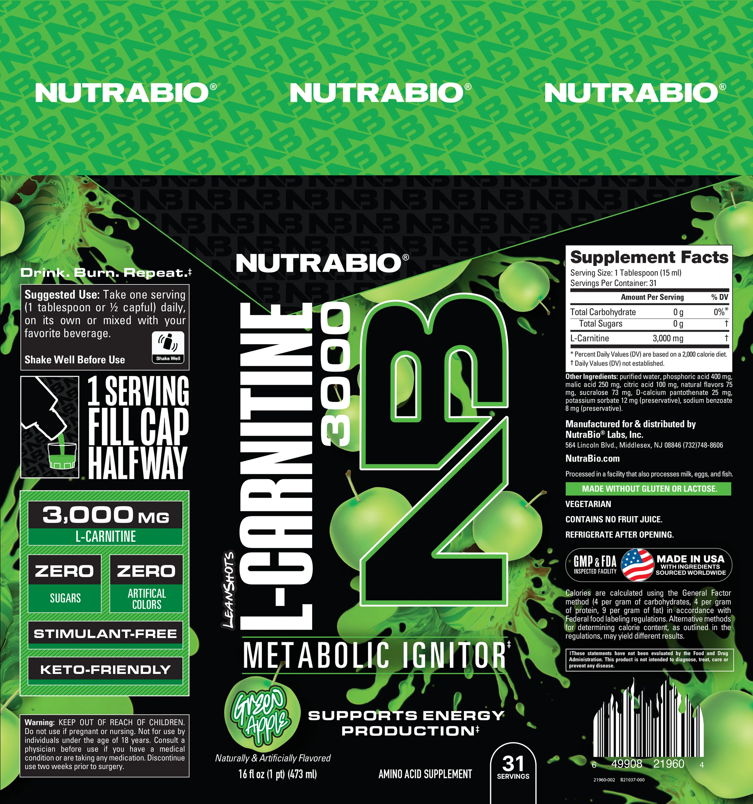 LeanShots Liquid L-Carnitine Shot (3000mg) - Image 9