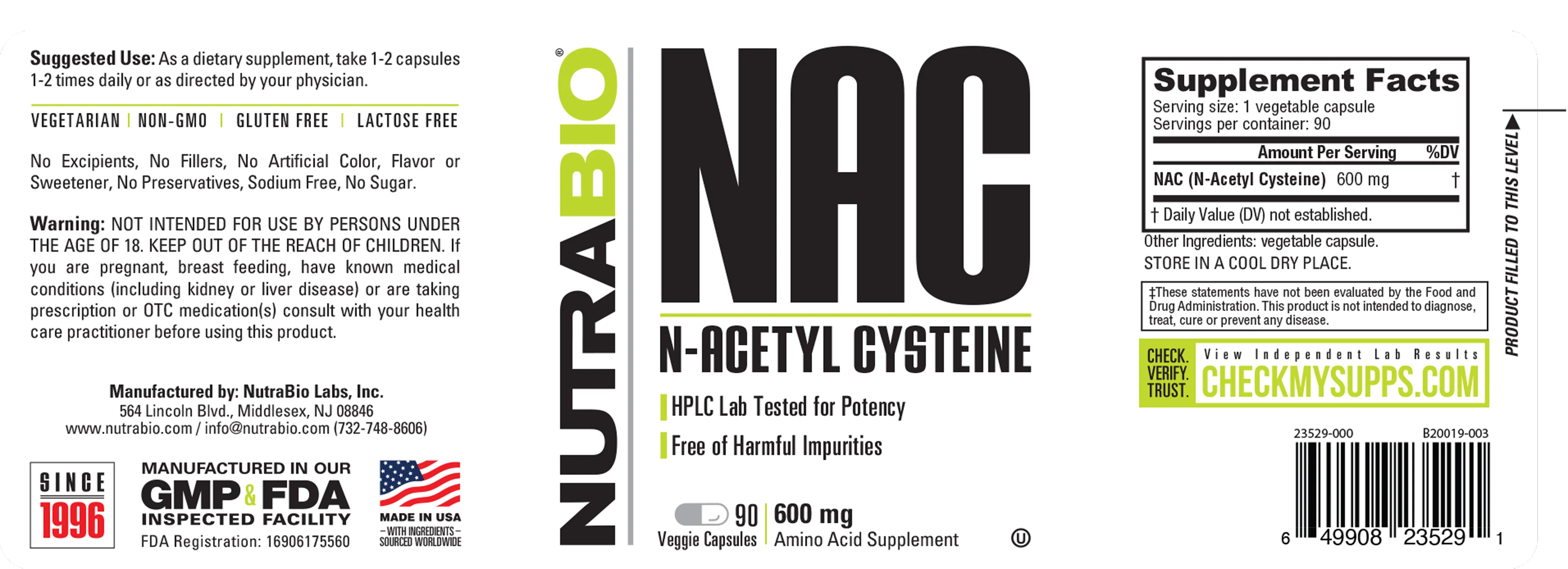 NAC (N-Acetyl-Cysteine) (600 mg) - Image 3