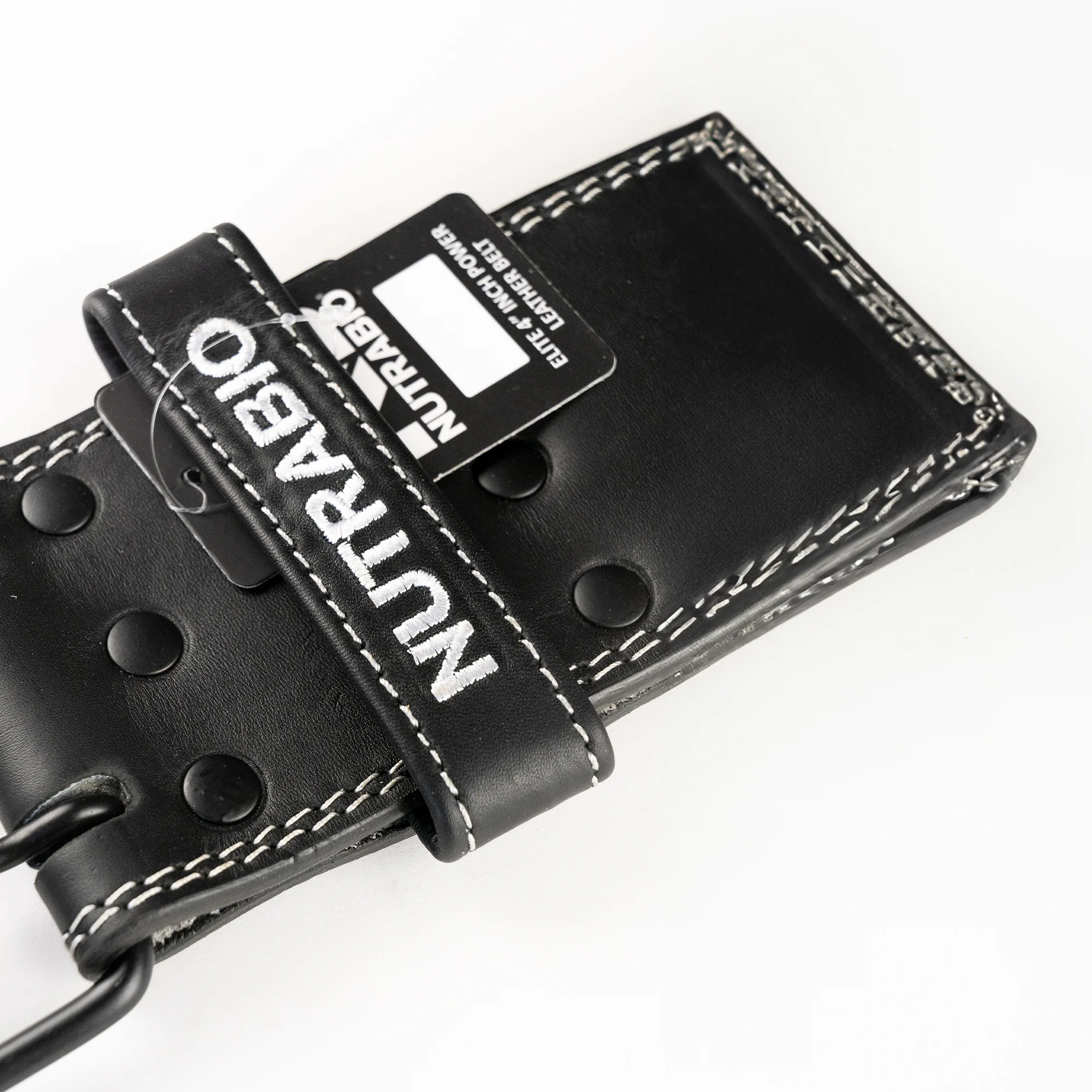 NutraBio 4" Elite Leather Lifting Belt - Image 3