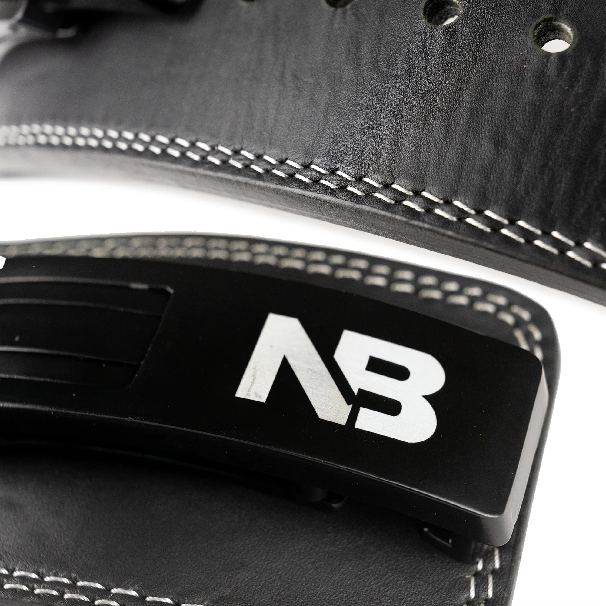 NutraBio 4" Elite Leather Lifting Belt with Lever - Image 3